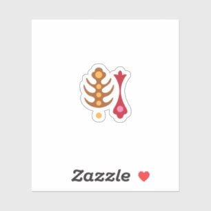 rood sinaasappel, roze klipart Eigen vinylsticker Sticker