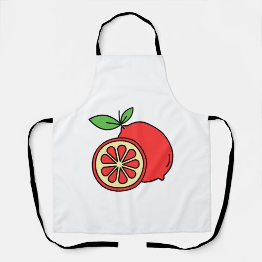 Rood Sinaasappel Schort (Voorkant)