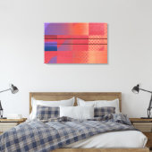 Rood & Sinaasappel - Street Art Collectie Canvas Afdruk (Insitu (Slaapkamer))