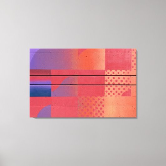 Rood & Sinaasappel - Street Art Collectie Canvas Afdruk (Voorkant)