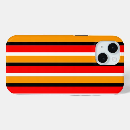 Rood Sinaasappel strepen Pattern Design Case-Mate iPhone Case (Achterkant (horizontaal))