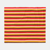 Rood Sinaasappel strepen Pattern Design Fleece Deken (Voorkant (Horizontaal))