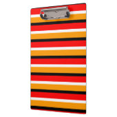 Rood Sinaasappel strepen Pattern Design Klembord (Links)