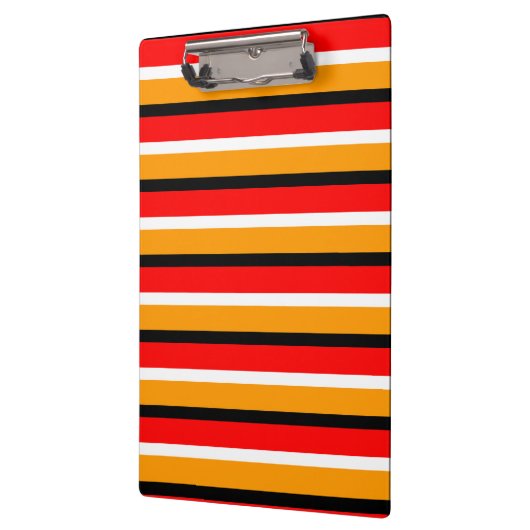 Rood Sinaasappel strepen Pattern Design Klembord (Links)