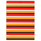 Rood Sinaasappel strepen Pattern Design Klembord (Achterkant)