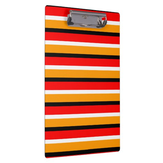 Rood Sinaasappel strepen Pattern Design Klembord (Rechts)