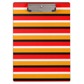 Rood Sinaasappel strepen Pattern Design Klembord (Voorkant)