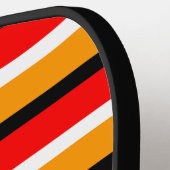Rood Sinaasappel strepen Pattern Design Pickleball Paddle (Links Detail)