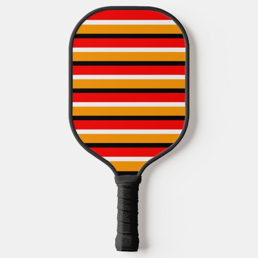 Rood Sinaasappel strepen Pattern Design Pickleball Paddle (Achterkant)