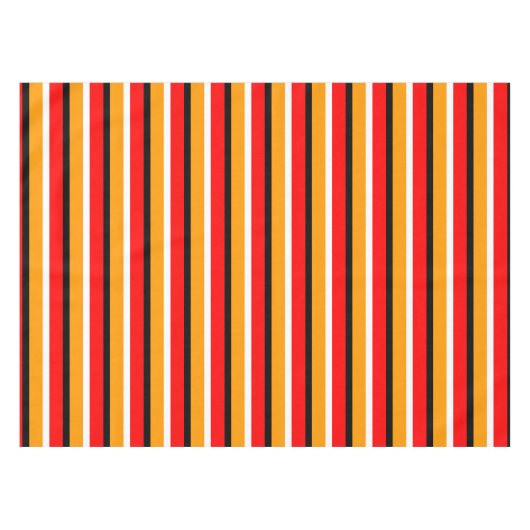 Rood Sinaasappel strepen Pattern Design Tafelkleed (Voorkant (Horizontaal))