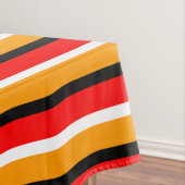 Rood Sinaasappel strepen Pattern Design Tafelkleed (Voorbeeld)