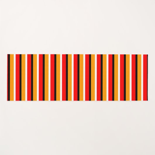 Rood Sinaasappel strepen Pattern Design Yogamat (Voorkant (horizontaal))