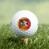  rood Sinaasappel Sunset Gradient Lijst Golfballen (Insitu Shirt)