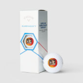  rood Sinaasappel Sunset Gradient Lijst Golfballen (Verpakking)