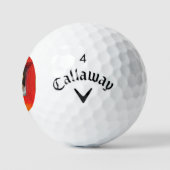 rood Sinaasappel Sunset Gradient Lijst Golfballen (Logo)