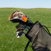 rood Sinaasappel Sunset Gradient Lijst Golfheadcover (Insitu)