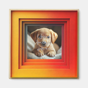 rood Sinaasappel Sunset Gradient Lijst Magneet