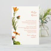 Rood Sinaasappel Vers Bloem Kaart (Staand voorkant)