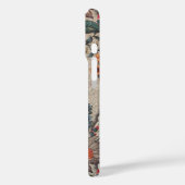  rood sinaasappel wit bloempatroon Case-Mate iPhone case (Achterkant / Links)