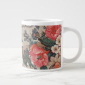 rood sinaasappel wit bloempatroon grote koffiekop (Rechts)