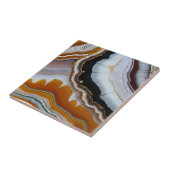 Rood Sinaasappel Wit Zwart Blauw Goud Agaat Geode Tegeltje (Zijkant)