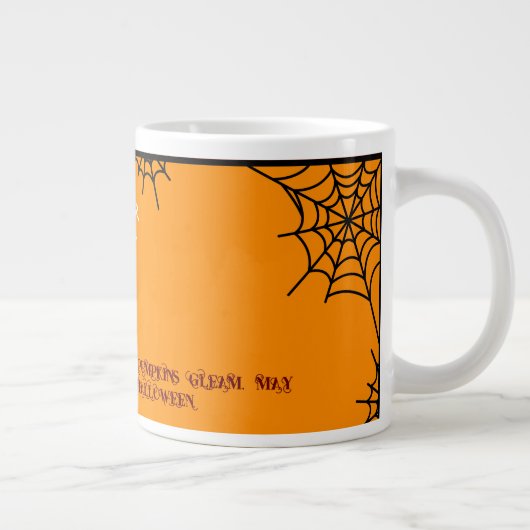 ROOD SINAASAPPEL WIT ZWART TRICK OR TREAT HALLOWEE GROTE KOFFIEKOP (Rechts)