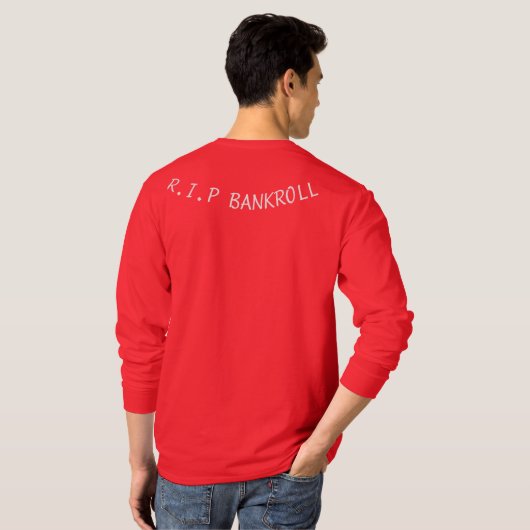 Rood skimasker/Bankroll Fresh T Shirt (Achterkant volledig)