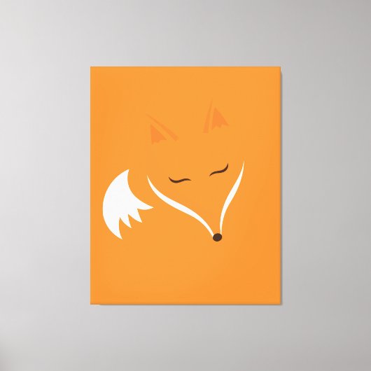 Rood slapende vos canvas afdruk (Voorkant)