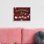 Rood Slapje en Reindeercanvas Canvas Afdruk (Insitu (Woonkamer))
