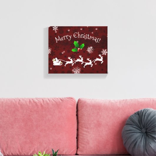 Rood Slapje en Reindeercanvas Canvas Afdruk (Insitu (Woonkamer))