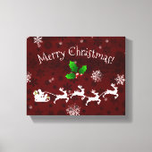Rood Slapje en Reindeercanvas Canvas Afdruk (Voorkant)