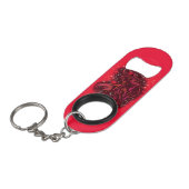 Rood Sleutelhanger flesopening in Sterrennacht Mini Flessenopener (Voorkant Gekanteld)