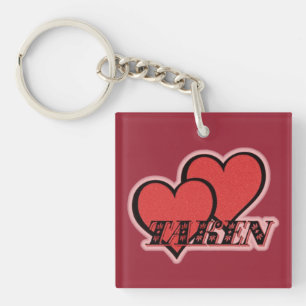 Rood Sleutelhanger met dubbelzijdige harten