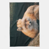 Rood slipje theedoek (Verticaal)