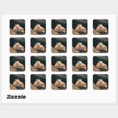 Rood slipje vierkante sticker (Vel)