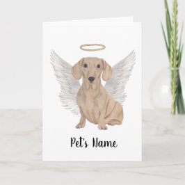 Rood Smooth Dachshund Sympathie Memorial Kaart