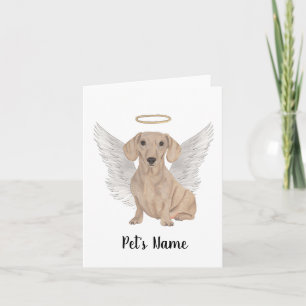 Rood Smooth Dachshund Sympathie Memorial Kaart