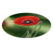 Rood snijbord voor papaverzaad snijplank (Hoek)