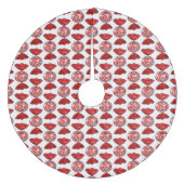 Rood Snoep 4 kerstboomrokken Fleece Kerstboom Rok (Voorkant)