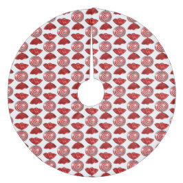 Rood Snoep 4 kerstboomrokken Fleece Kerstboom Rok