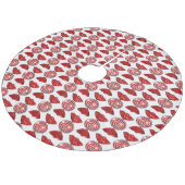 Rood Snoep 4 kerstboomrokken Fleece Kerstboom Rok (Gekanteld)