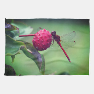 Rood snoepje op Dogwood Fruit Theedoek