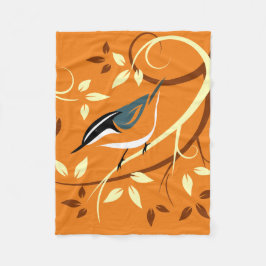 Rood snoepje op gestileerde boomvertakking fleece deken