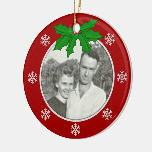 Rood: Snowflake Memorial: Afbeelding Ornament (Links)