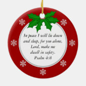 Rood: Snowflake Memorial: Afbeelding Ornament (Achterkant)