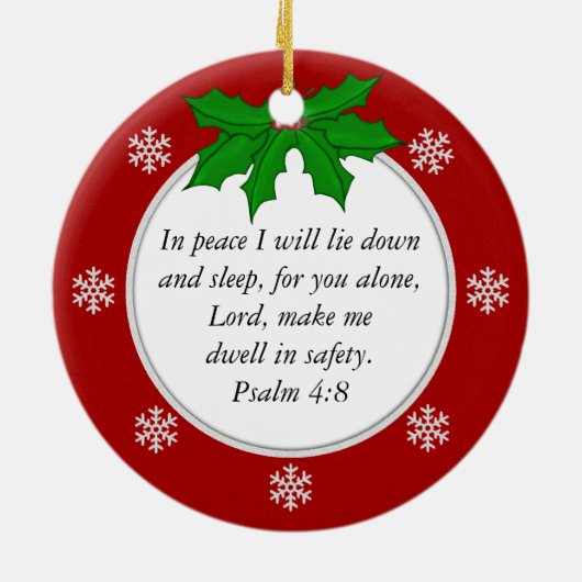 Rood: Snowflake Memorial: Afbeelding Ornament (Achterkant)