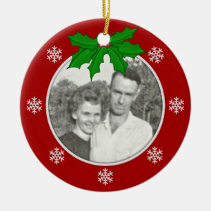 Rood: Snowflake Memorial: Afbeelding Ornament