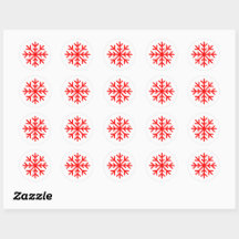 Rood snowflake sticker 1,5 inch rond
