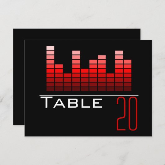 Rood Spectrum Analysator Tabelnummer Briefkaart (Voorkant / Achterkant)