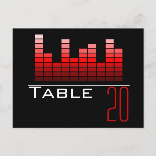 Rood Spectrum Analysator Tabelnummer Briefkaart (Voorkant)